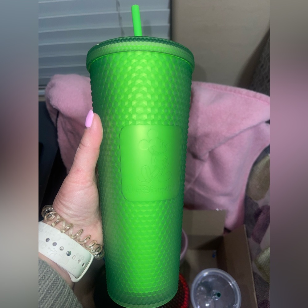 Walt Disney world green Halloween Starbucks tumbler
